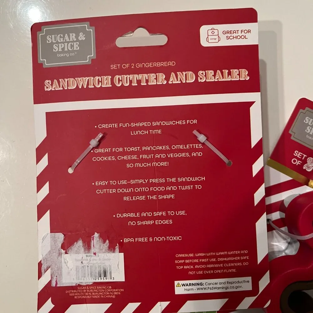 Gingerbread Cookie Cutter and Sandwich Cutter (2 packs/2 p-pack) (new/holiday/x)